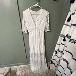 White lace dress